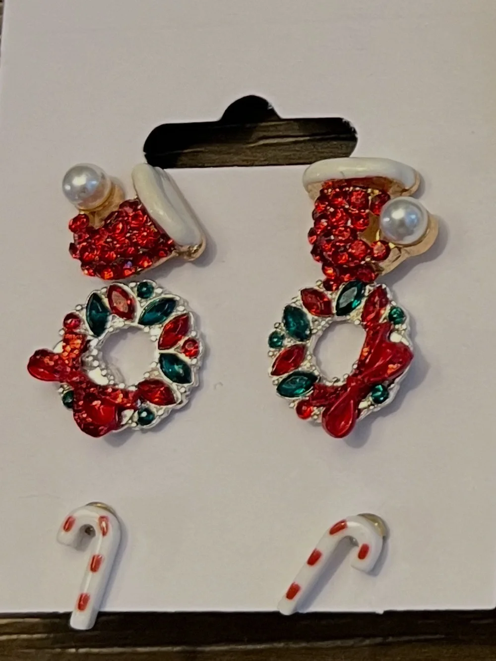 Christmas in July!- 3 Sets of Bejeweled Christmas Earrings